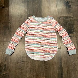 New, kids long sleeve shirt by Splendid.  Raw edge at bottom.